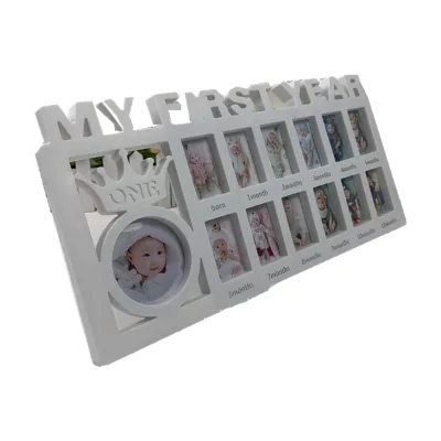 Eco-Friendly Plastic Baby Photo Frame My First Year 0-12 Months Custom Decorative Iron New Born Souvenirs Kids Growing Memory