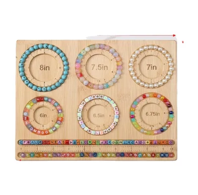 Bead Board for Jewelry Making, Bamboo Beading Board for Jewelry Bracelet Bead Board for Bracelet