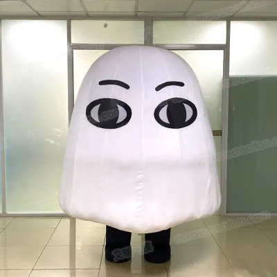 1.85m Simple Design Inflatable Cartoon Character Costume Cute Inflatable Walking Medjed Mascot