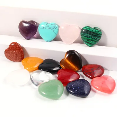 Wholesale Natural Gemstone Healing Various Crystal Heart Small Size Crystal Heart
