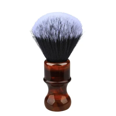 Luxury Synthetic Shaving Brush With Amber Resin Handle