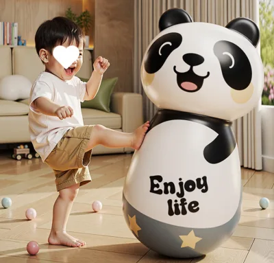 Cartoon Cute Animal-Shaped Inflatable Children's Boxing Column Unbreakable Dummy CE Certified Customizable Color Logo 3-Year