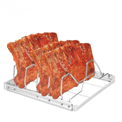 Stainless Steel Charcoal Grill Net for Beef Ribs Chicken Steak & Lamb Ribs-Reusable & Portable Outdoor Grill