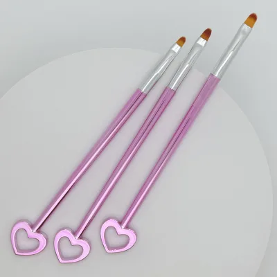 3Pcs Acrylic French Brushes Stripe Nail Art Liner Brush Set 3D Tips Drawing Pen for Art