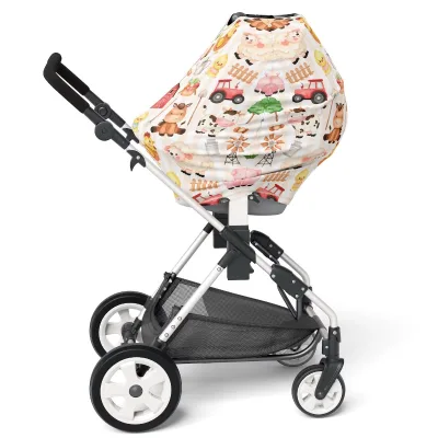 2024 New Cotton Baby Nursing Cover Soft Stretchy Car Seat Breastfeeding Privacy Shield Multi-Use Cover