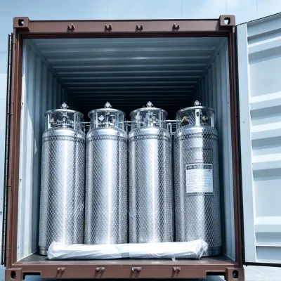 Hot Seller Cryogenic Liquid Cylinder Horizontal 175L Liquid Oxygen Stainless Storage Tank for Metal Working