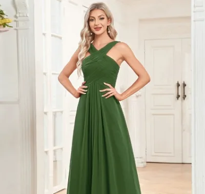Chiffon Ball Dress Elegant Summer Party Bridesmaid Dress