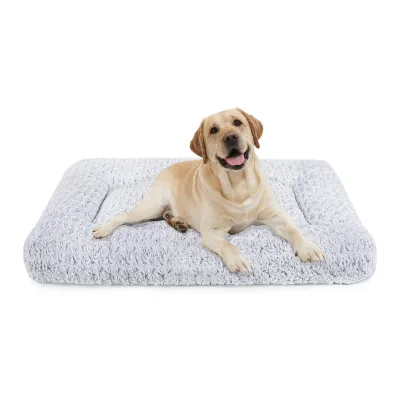 Extra Large Orthopedic Dog Bed Heavy Duty Gray Rectangle Pet Bed with Long Plush Multi-Size Fit Travel Flat Mat Supplier's Lot