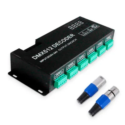 CHICOYO Hot Selling 24Channel Dmx Rgbw 24v Decod Dmx512 Decoder Dmx512 Controller for Stage Lamps or Modules