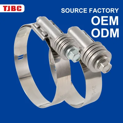 Reinforced Heavy Duty American Worm Clamp Adjustable Tube Clip for General Industry