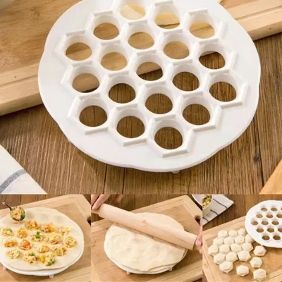 2024 New Plastic Kitchen Dumpling Maker Dough Press Ravioli Making DIY Mold 19 Holes Eco-Friendly