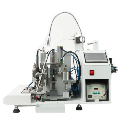 Latest Semi Automatic USB Data Cable Making Equipment Used Soldering and Stripping Machine with PLC and Motor Core Components