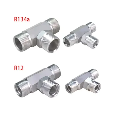 #6 #10 3 Way Tee Fittings Automobile Air Conditioning Hose Splice Parts R12 R134a Made in Mainland China