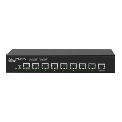 8x 1G/10Gbps Base-T L2 L3 Managed Ethernet Switch with QoS SNMP RJ45 Console Port 10G Managed UTP Switch for Server NAS in Stock