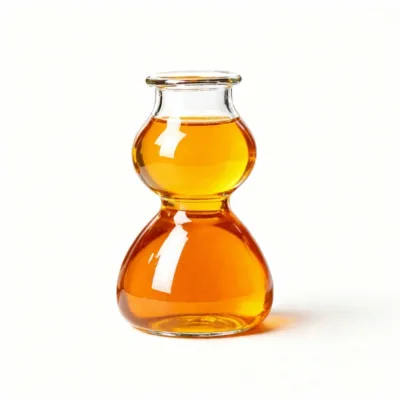 Hourglass Shaped Double Chamber Cocktail Glass 120ml High Borosilicate Transparent Bomb Shot & Absinthe Wine Cup, Bar Drinking
