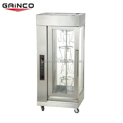 Stainless Steel Roast Chicken Container Electric Chicken Rotisserie Machine for Restauarnt / Chicken Grill Machine