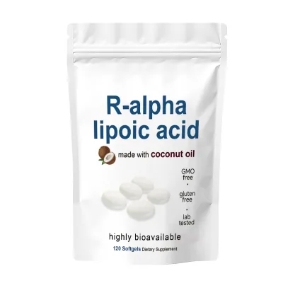 Private Label Hot Sale Support Healthy Provide Energy Dietary Supplement R-Alpha Lipoic Acid Softgels for Adult