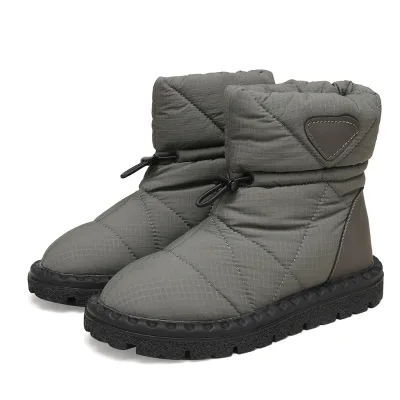 Wholesale High-End Matte Dark-Patterned Green Fashionable and Warm Snow Boots