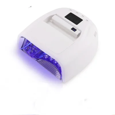 Professional Nail Supply 128W Strong Power 45pcs LEDs Auto Sensor Rechargeable UV LED Nail Lamp Gel Polish Lamp with Mini Lamp