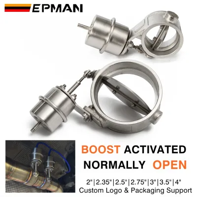 EPMAN Boost Activated Catback Exhaust Dump Valve Normally Open Universal for BMW Honda Toyota 2 2.5 3 4 Inch EP-CUT-OP-BOOST