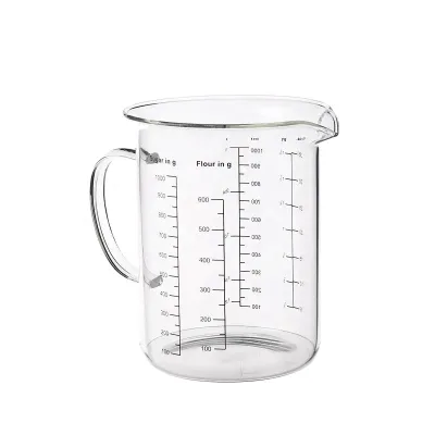 High Borosilicate Glass Measuring Cup Set/measuring Glass Cup 500ml/1000ml Glass Measuring Cups Customized