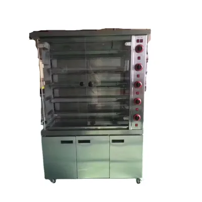 Efficient Chicken Barbecue Rotisserie Grill - Stainless Steel Material, Large Capacity for Massive Chicken Roasting