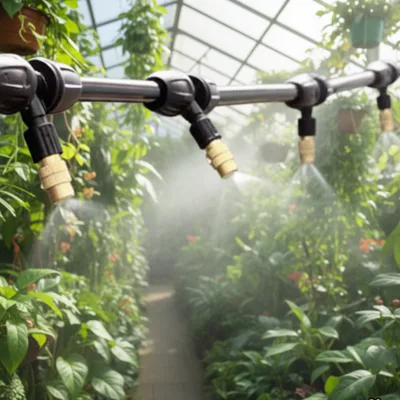 DIY 5M Plastic Misting System Water Sprayer 5pcs Adjustable Nozzle Water-Efficient Outdoor Greenhouse Watering Kit Patio Garden