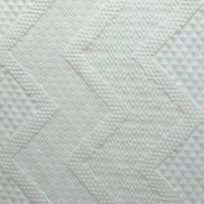 Tear-Resistant White Waterproof Knitted Mattress Fabric Latex Mattress Ticking