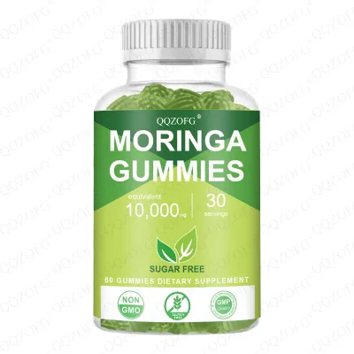 Moringa Oleifera Leaf Gummies 60 Count Sugar-Free Non-GMO Gluten-Free Dietary Supplement with Immune Support & Energy Boost