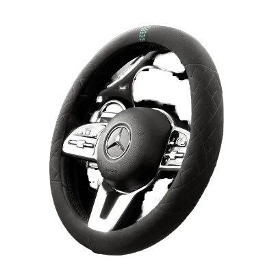 General Four Seasons Non-Slip Sweat Absorbent Breathable Suede Car Handle Steering Wheel Cover Decoration for Men Sports