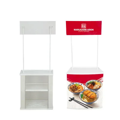 Supermarket Portable Folding Promotion Table Display Stand Aluminum Exhibition Booth