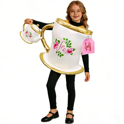 Halloween Girls Cup Food Shape Cosplay Costume Kids Funny Outfit for Kindergarten Party Stage Performance Costume