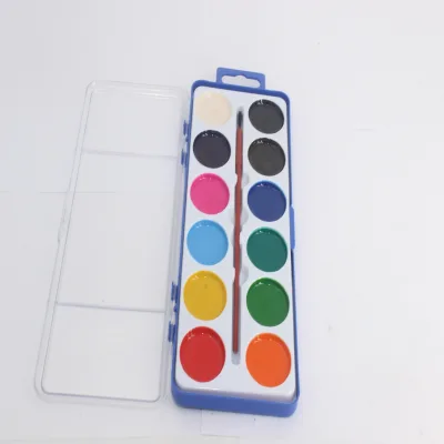 12-Color Semi-Moist Watercolor Set for Students & Art Lovers