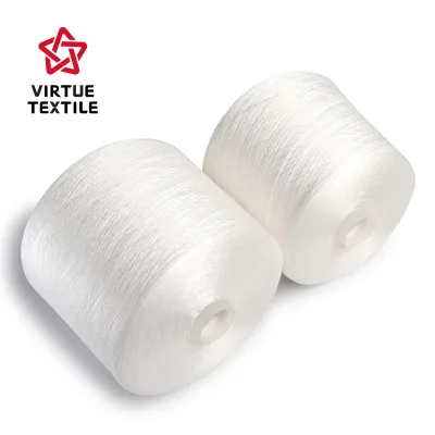 RAW WHITE POLYESTER YARN