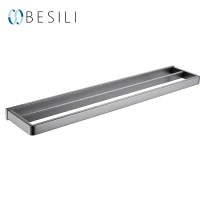 Hotel Grade Rustproof Stainless Steel Double Towel Rail Sleek Design Bathroom Accessory for Modern Bathroom Renovation Projects