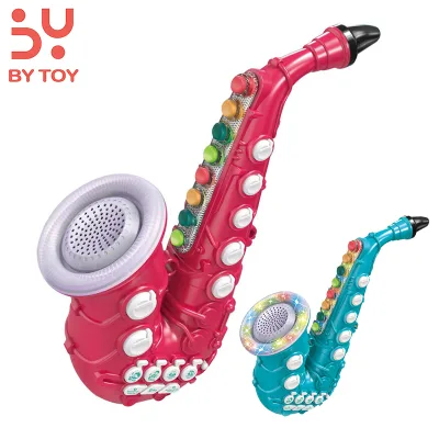 Hot Selling Educational Toy Saxophone Kids Musical Instruments Simulation Mini Saxophone With Lights and Music for Kids