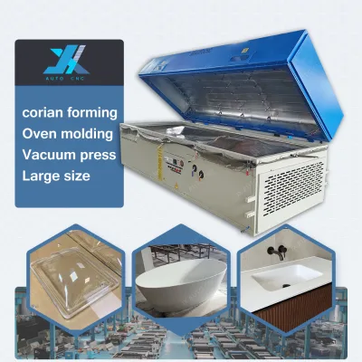JX-CE Certificate PVC Film Acrylic Corian Silicone Membrane Vacuum Forming Press Machine