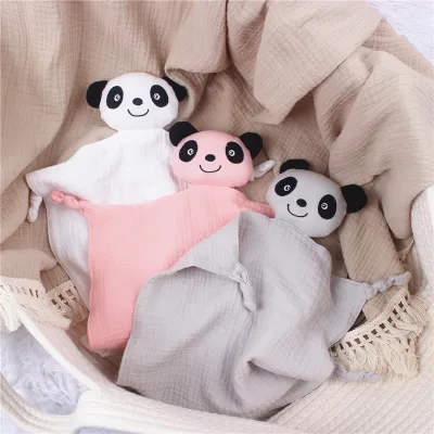 Hot Sale 100% Organic Cotton GOTS Certified 400TC All-Season Stuffed Animal Soothing Baby Comforter Security Blanket Customized
