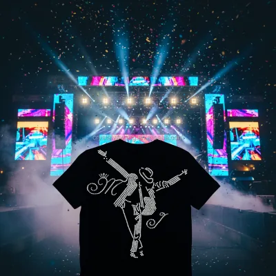 Custom Bling the King of Pop Hotfix Rhinestone Transfer Motif for t Shirts Michael king of pop Star Heat Press Crystal Transfers