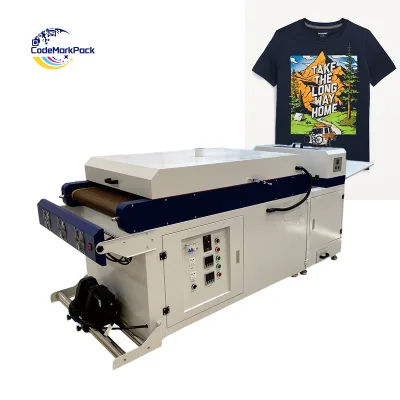2024 NEW ARRIVAL 60cm Dtf Shaker and Dryer Automatic Touch Screen Drying Curing Powder Shaker Dtf 60 with Conveyor Belt
