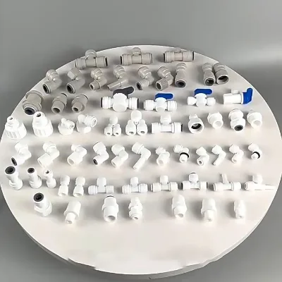 Wholesale Water Filters Food Grade RO Water Filter Fitting 1/4" 3/8" Quick Connect Union Tee Plastic Push in Fittings