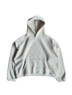 Top Hoodie Manufacture Custom logo High Quality 500g Vintage Grey Boxy Hoodie
