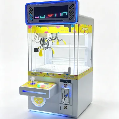 Kids Mini Claw Crane Machine LCD Display Colorful Ambient Light Coin Operated Candy Catch Arcade Game Machine Nity Brand