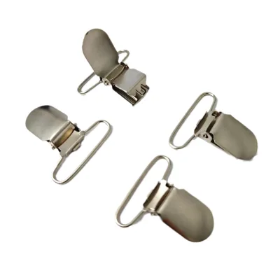 Stainless Steel Wholesale Pacifier Clips Metal Suspender Clip