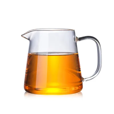 Heat-resisting Glass Tea Pot Fair Cup Cha Hai,handmade Kung Fu Tea Cups Gongdao Points of Tea Ware With Handle