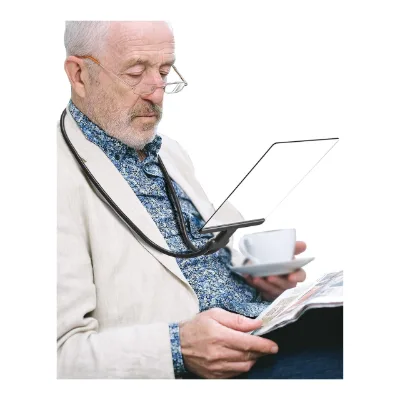 Hands-free Reading 5X Magnifying Glass, Magnifying Glass for Seniors, Cross Stitch, Needle Tip, Check, Small Font