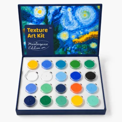 Bview Art 3D Texture Painting Kit for Adults & Beginners, DIY Impasto Art Set with Canvas and Palette Knife
