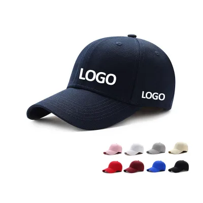 AI-MICH Wholesale 100% Cotton Wheel Baseball Custom logo Silk Screen Printed Sports Fan Promotional Cap for All Ages