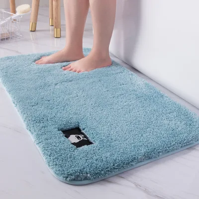 High-hair Bathroom Toilet Door Absorbent Floor Mat Carpet Bedroom Non-slip Foot Pad Bath Rug Bathroom Mat Kitchen Mat