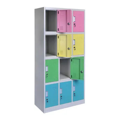 12 Door Steel Staff Locker for Gym/ School Metal Storage Locker With Factory Wholesale Price